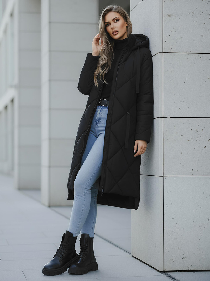 Dámska bunda čierna OZONEE JS/5M3168/392Z