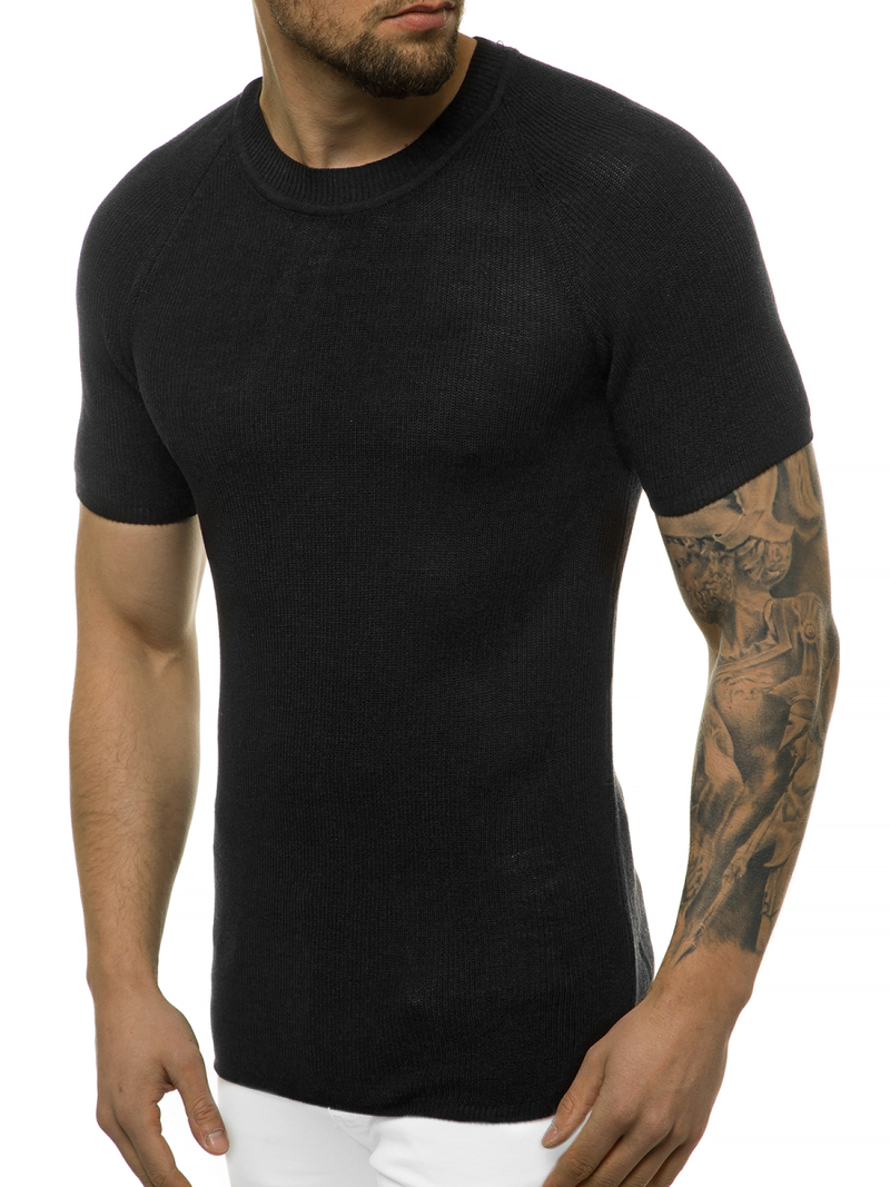 Pánsky sveter Čierny OZONEE L/2474