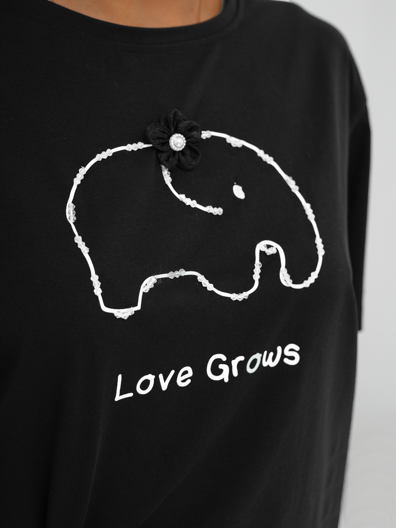 Dámske Tričko Čierne OZONEE JS/RJ77247