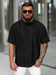 Pánske Tričko Čierne OZONEE O/B1149