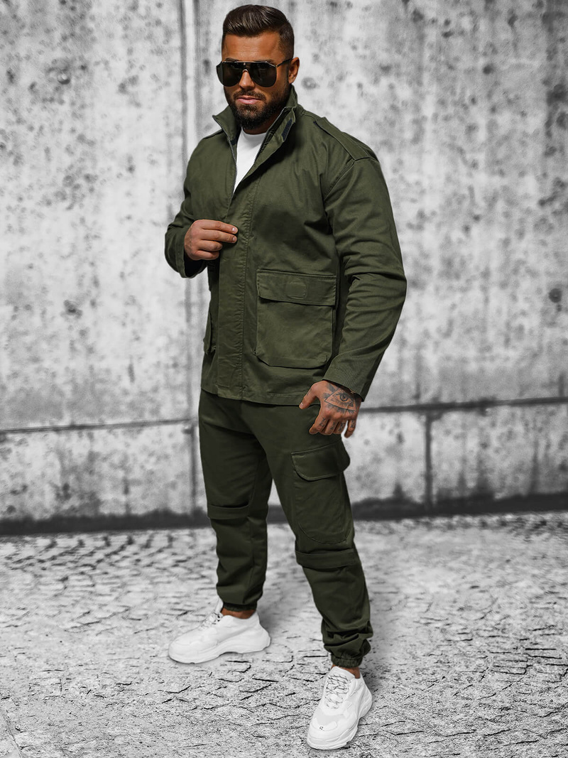 Pánska Bunda Khaki OZONEE O/G3035