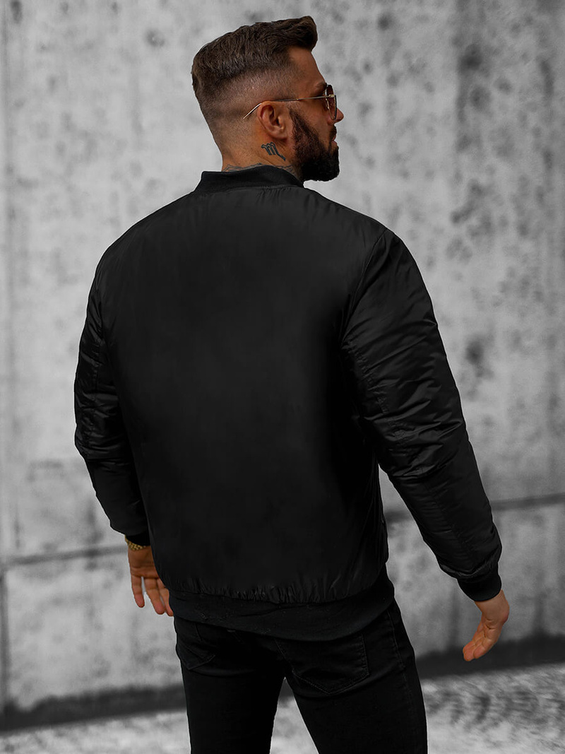 Pánska Bunda Čierna OZONEE JS/AK95Z