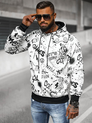 Pánska Mikina Biela OZONEE JS/8B1227/1