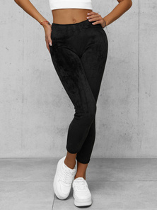 Dámske Velúrové Tepláky Čierne OZONEE JS/92K521/3