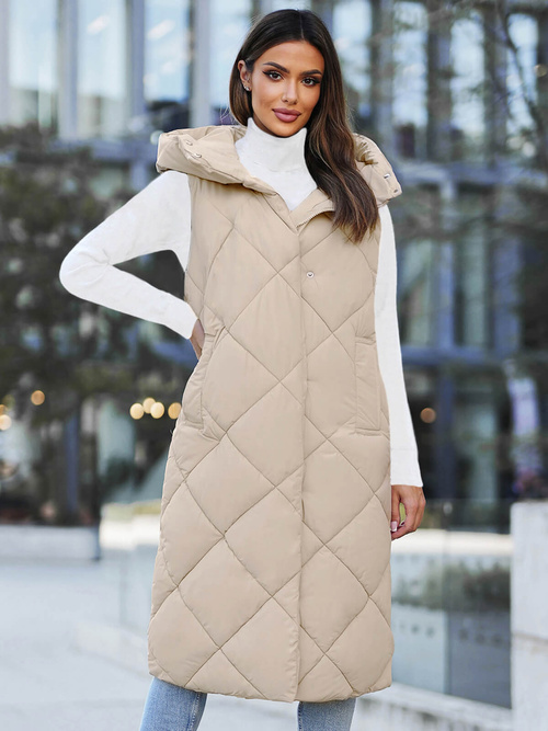 Dámska vesta béžová OZONEE JS/5M3165/62