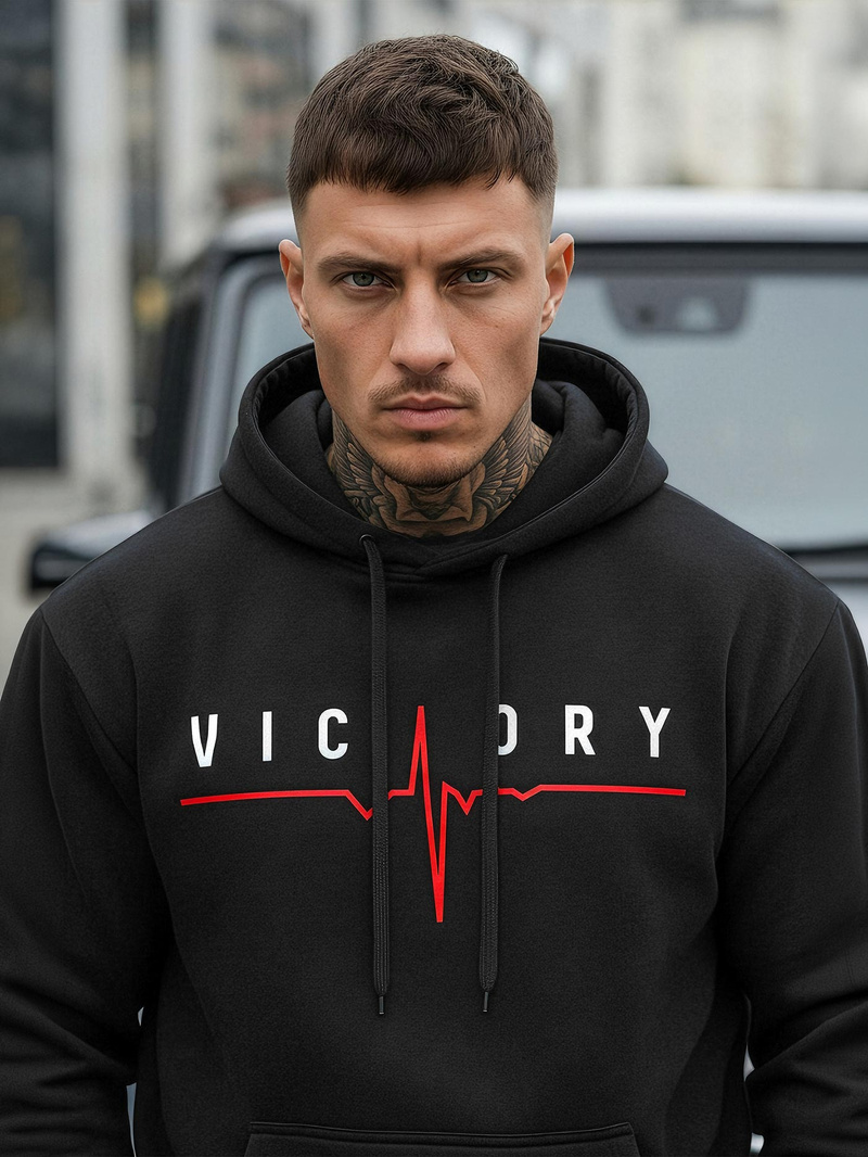 Pánska Mikina Čierna OZONEE JS/8B1757/3