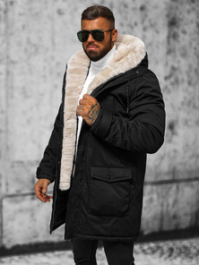 Pánska Zimná Bunda Čierna OZONEE JS/5M120/392