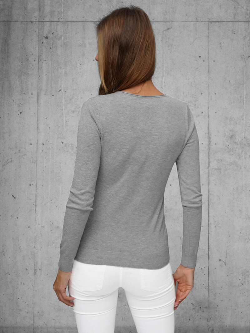 Dámsky sveter tmavo-sivá OZONEE JS/8006/3