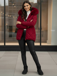 Dámska bunda bordová OZONEE JS/16M9296/06Z