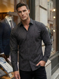 Pánska Košeľa Crna OZONEE V/V184Z