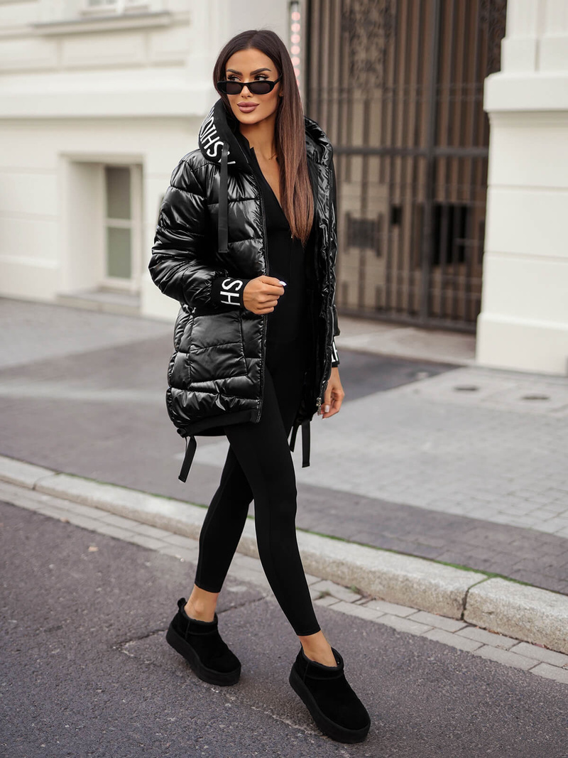 Dámska bunda čierna OZONEE JS/5M3188/392Z