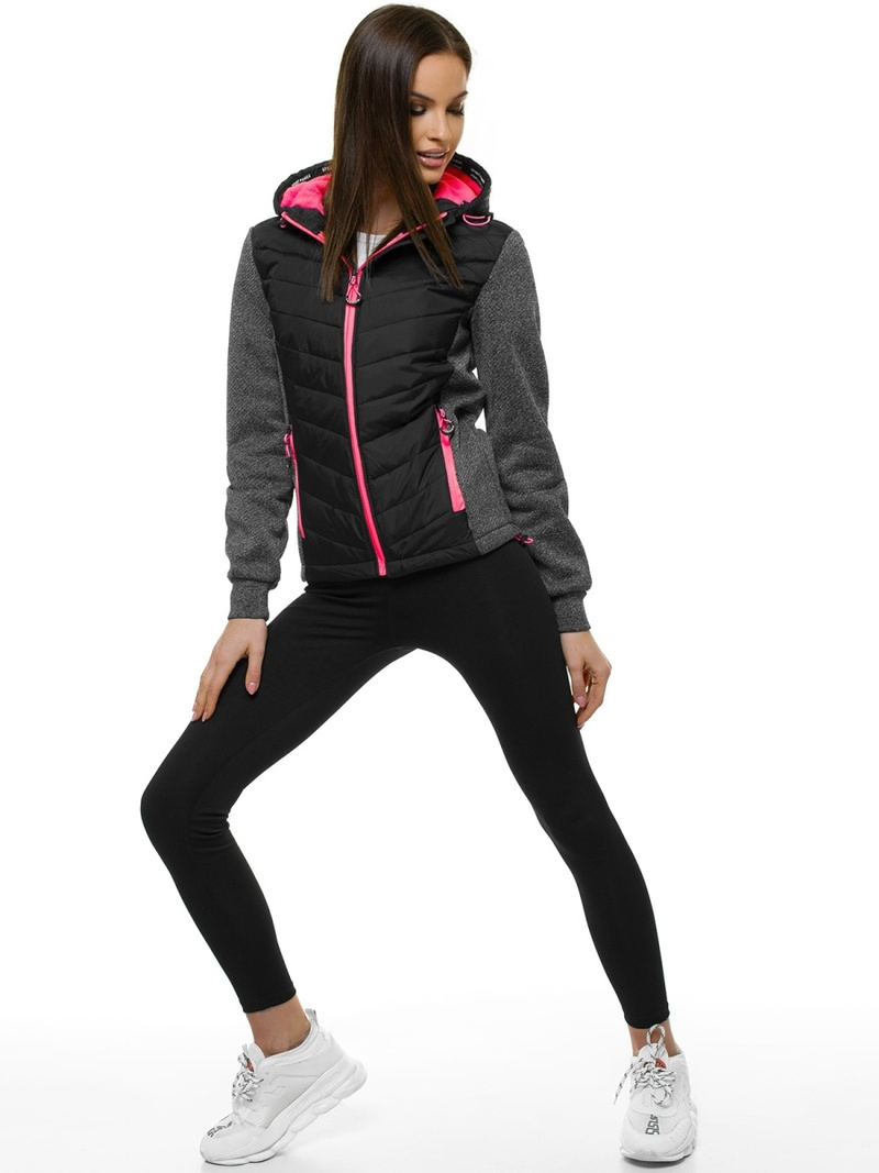 Dámska Bunda Čierna OZONEE JS/KSW4003