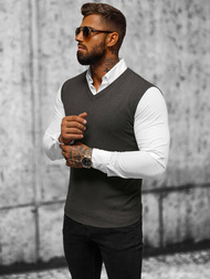 Pánsky Sveter Grafitové OZONEE NB/MM6005/3Z