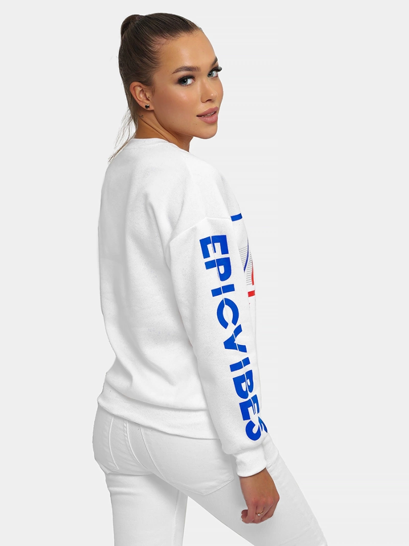 Dámska Mikina Biela OZONEE JS/B26008