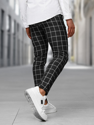 Pánske Chino Nohavice Čierne OZONEE DJ/5522Z