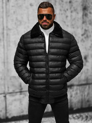 Pánska Bunda Čierna OZONEE JS/31M5012