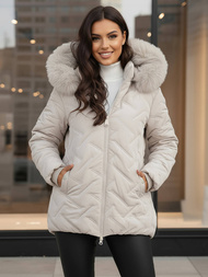 Dámska bunda Svetlo Sivá OZONEE JS/16M9296/280Z