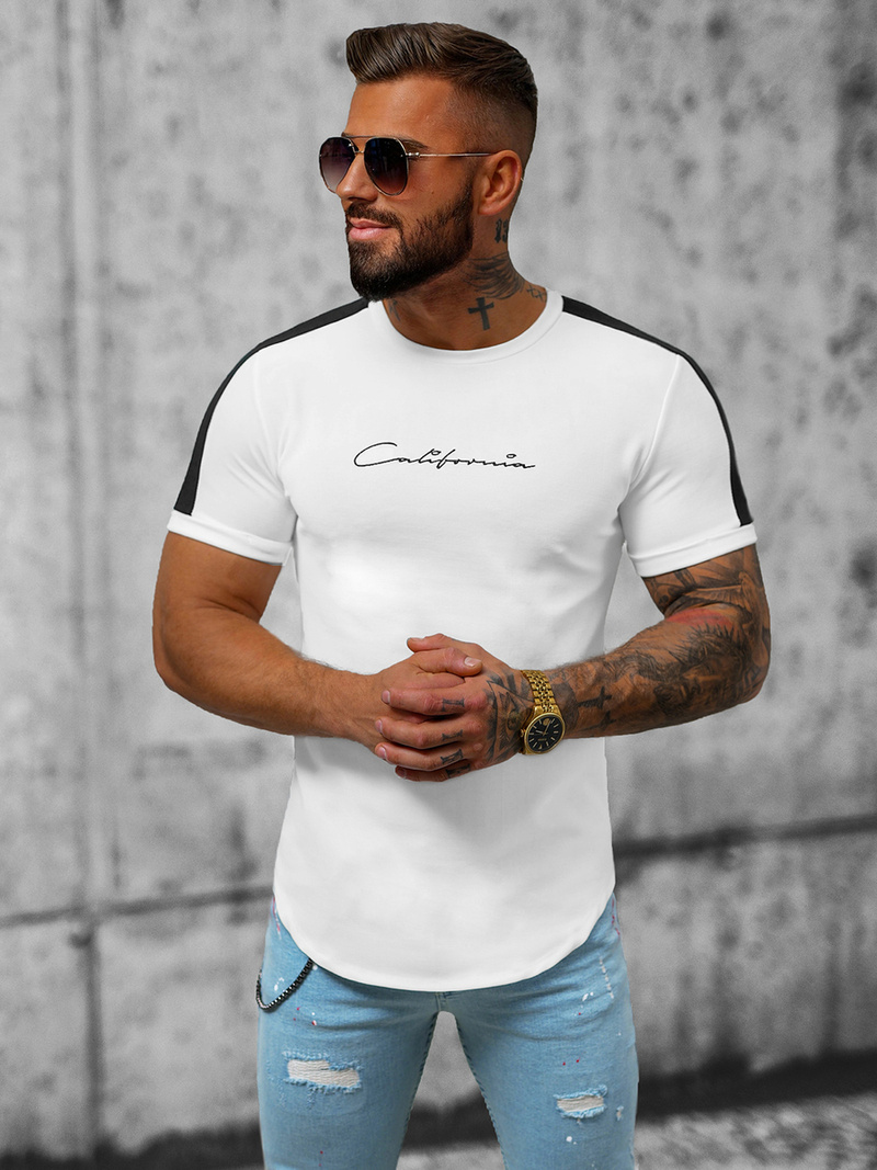 Pánske Tričko Biele OZONEE O/P1267