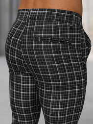 Pánske Chino Nohavice Čierne OZONEE DJ/5515Z