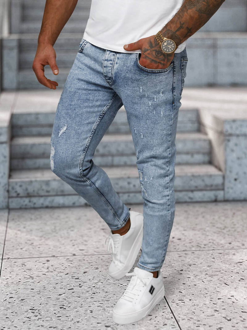 Pánske rifle modré OZONEE O/2339/2