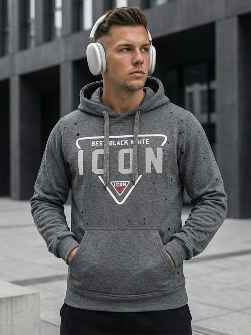 Pánska Mikina Grafitová OZONEE JS/8B1737/5