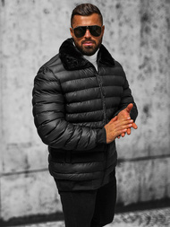 Pánska Bunda Čierna OZONEE JS/31M5012