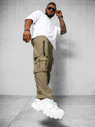 Pánske Nohavice Tmavo-Béžové OZONEE O/PS5527