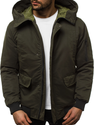 Pánska Bunda Tmavo-Zelená OZONEE JS/2019005