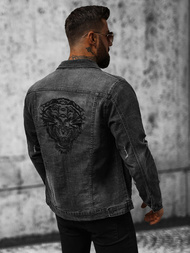 Pánska Riflová Bunda Čierna OZONEE NB/MJ515N