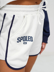 Dámska dvojdielna tepláková súprava bielo-námornícke modré OZONEE JS/M58631AB