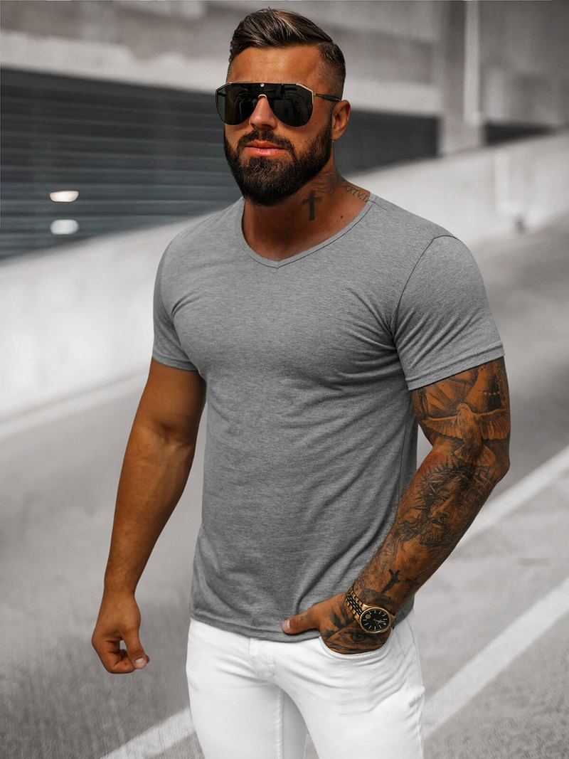 Pánske Tričko Grafitové OZONEE JS/712007Z