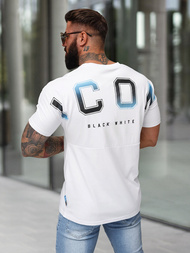 Pánske Tričko Biele OZONEE O/QQ1297