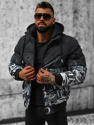 Pánska Bunda Čierno-Biela OZONEE JS/27M8102