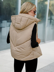 Dámska Vesta Béžová OZONEE JS/16M9291/62