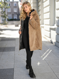 Dámska dlhá zimná bunda čierna OZONEE JS/5M3352/392