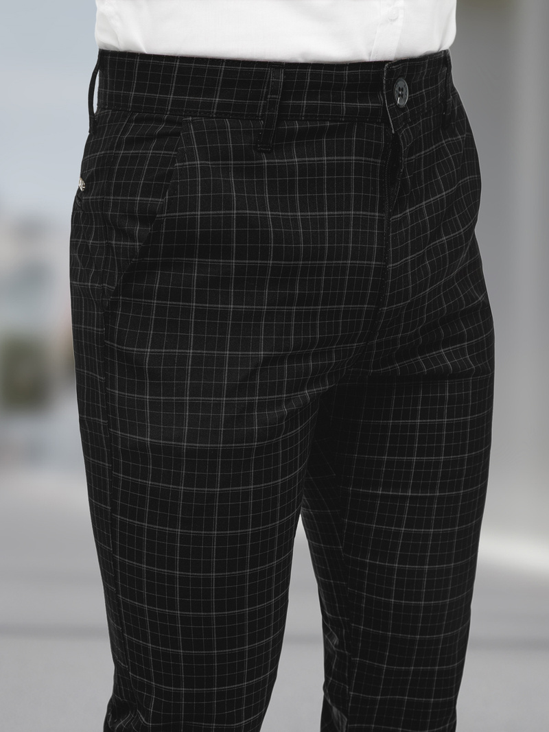 Pánske Chino Nohavice Čierne OZONEE DJ/5515