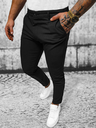 Pánske Chino Nohavice Čierne OZONEE O/4000