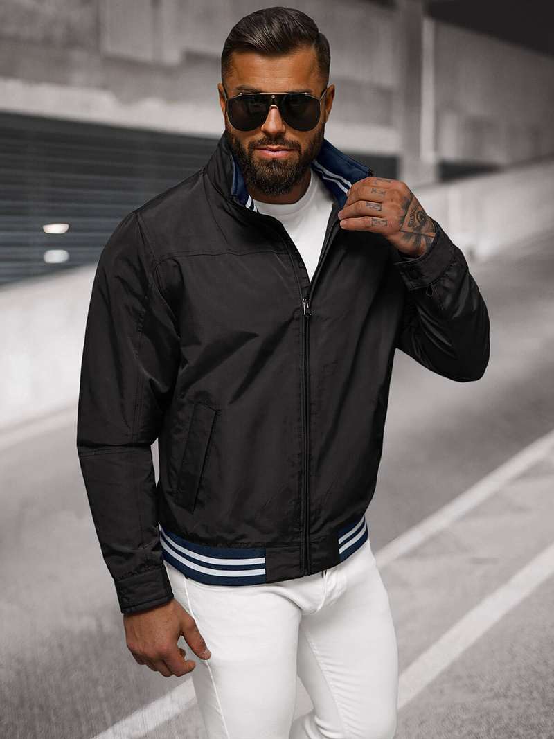 Pánska Bunda Čierna OZONEE JS/5M3101/392Z