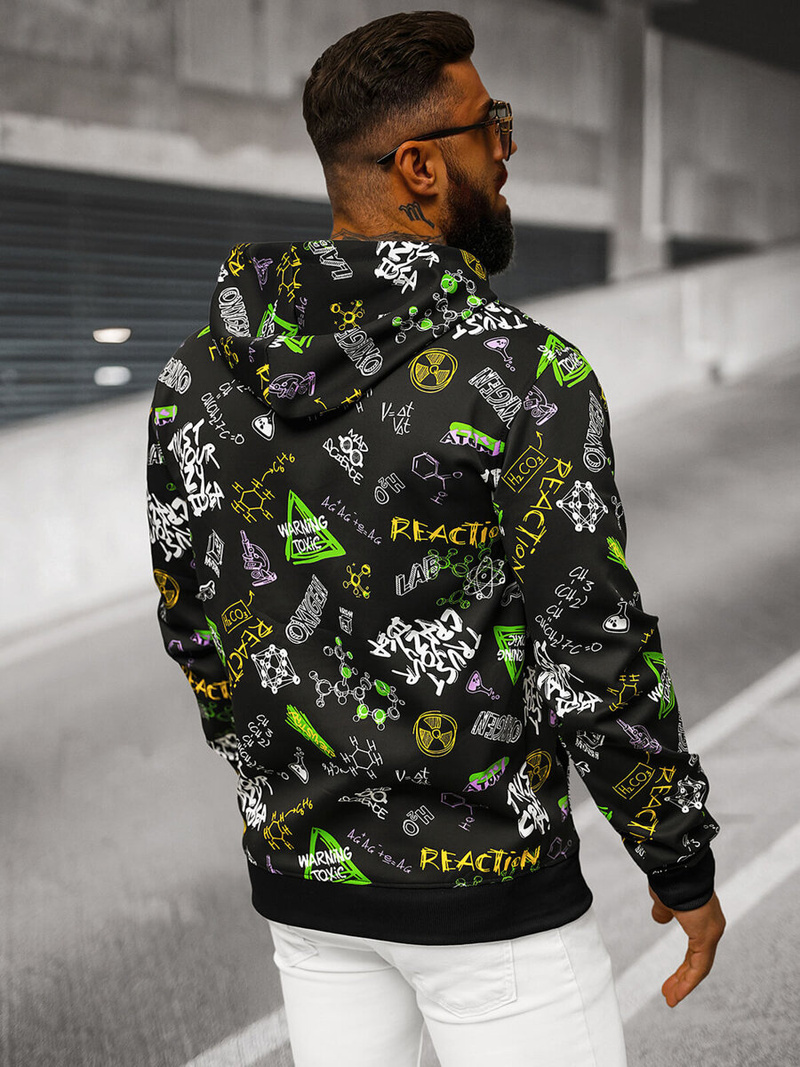 Pánska Mikina Čierna OZONEE JS/8B1186/3