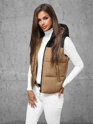 Dámska vesta camelová OZONEE JS/16M9112/84