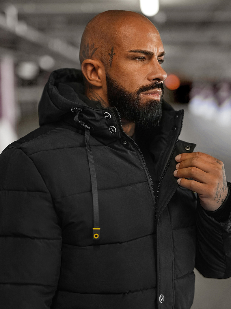 Pánska Bunda Čierna OZONEE JS/57M7503/392