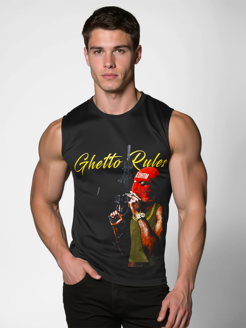 Pánske tielko Čierne OZONEE O/T107/3Z