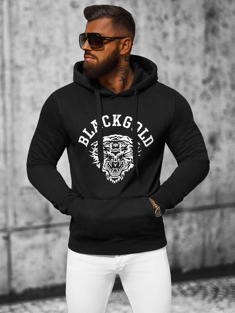 Pánska Mikina Čierna OZONEE NB/MF2007