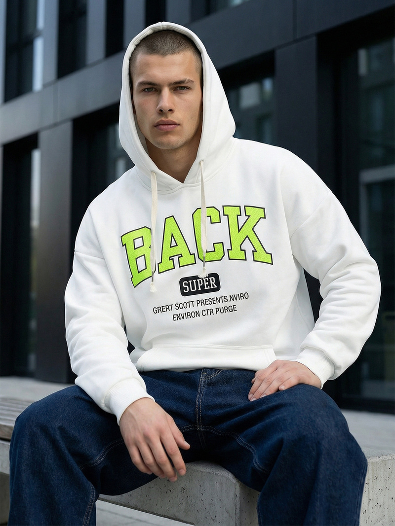 Pánska Mikina Biela OZONEE O/TT30513Z