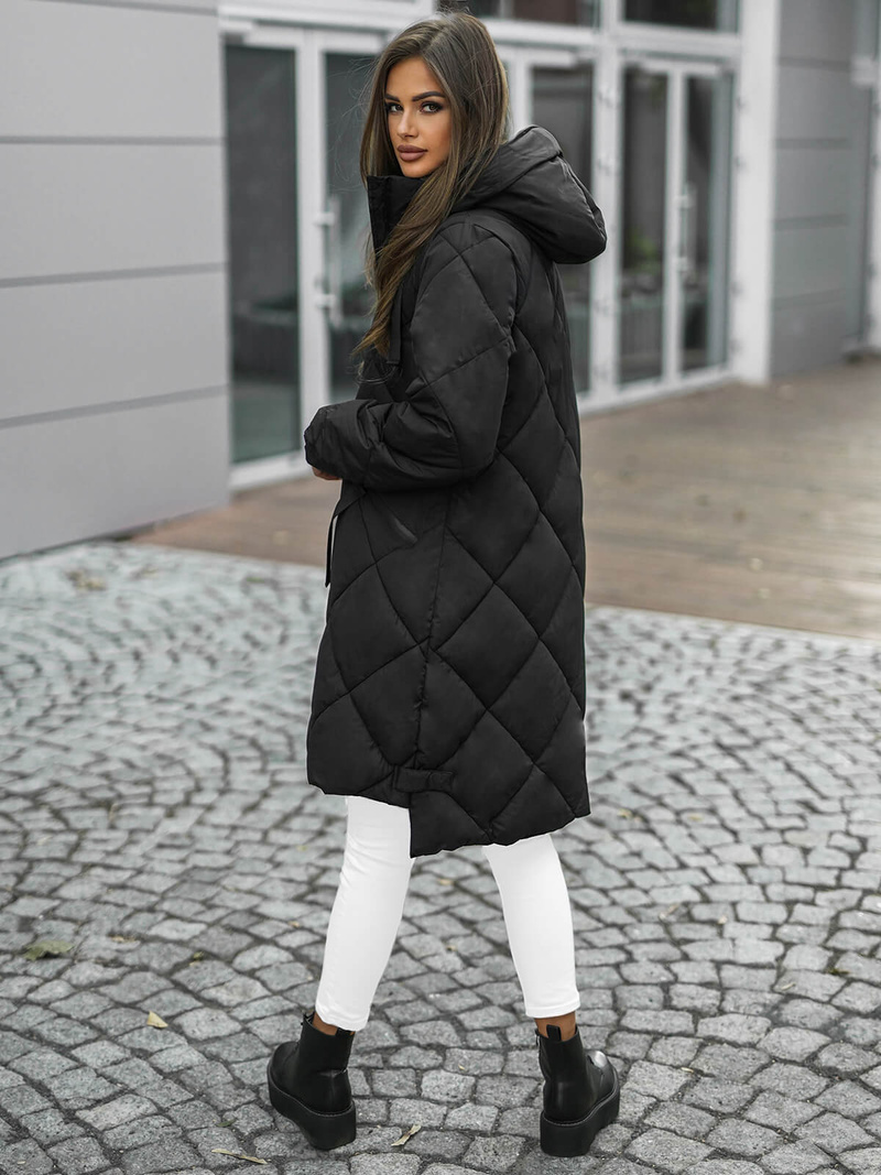 Dámska bunda čierna OZONEE JS/5M3168/392Z