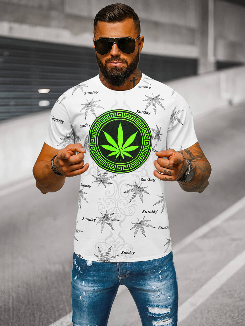 Pánske Tričko Biele OZONEE O/T139/1