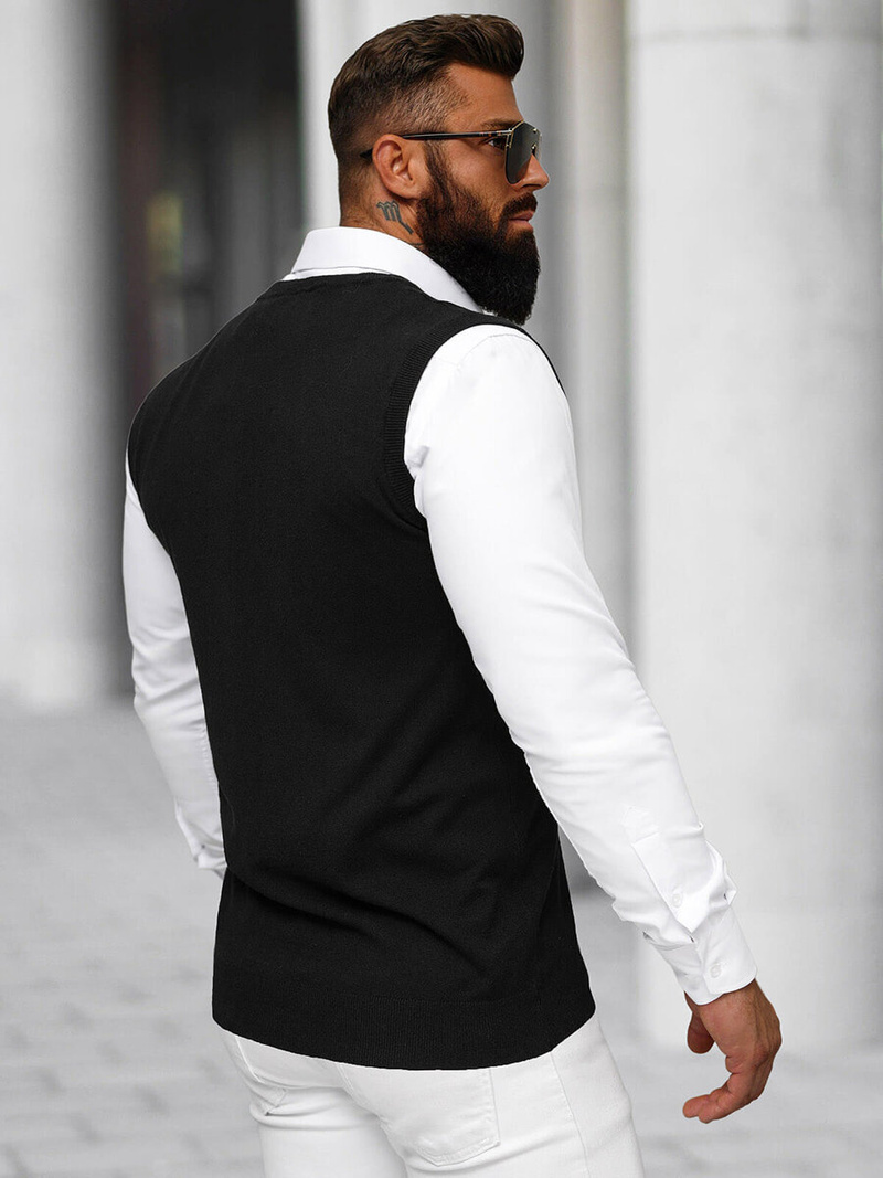 Pánsky Sveter Čierny OZONEE NB/MM6005/4Z