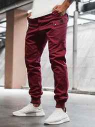 Pánske jogger nohavice Bordové OZONEE O/11103