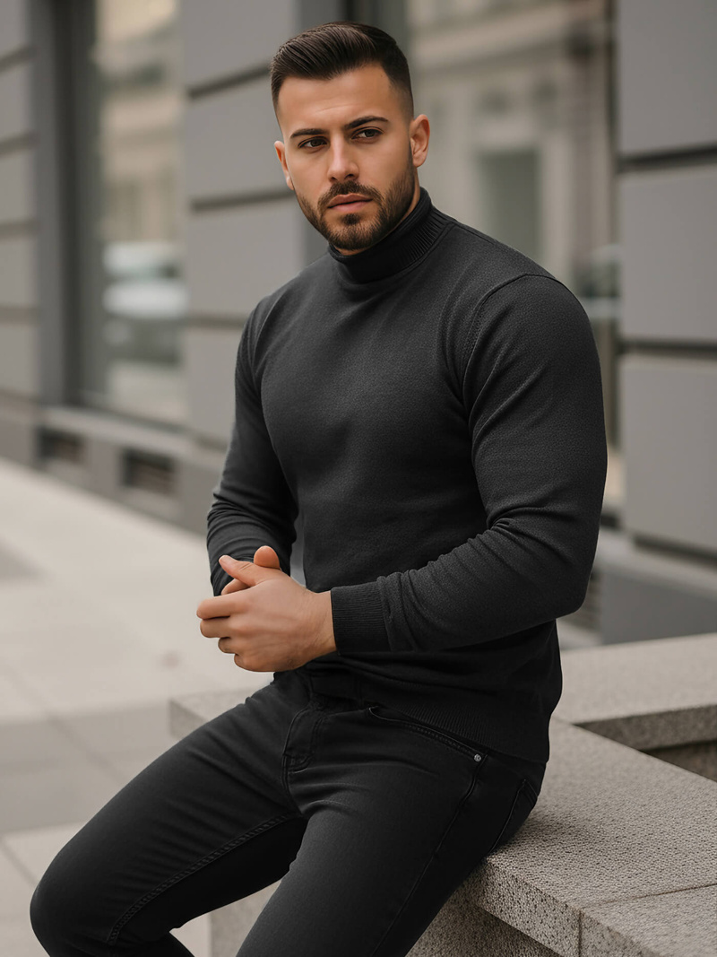 Pánsky Sveter Grafitový OZONEE V/V24503