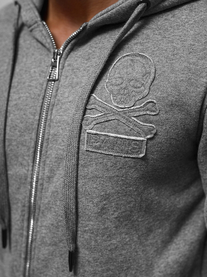 Pánska Mikina Grafitová OZONEE NB/MF2003